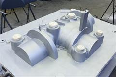 Finished pattern at the mould plate