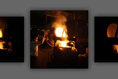 Pouring of nodular iron